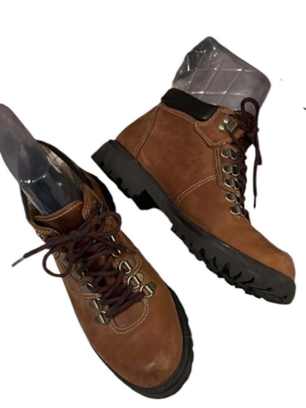 Nine West Women’s Leather Lug Sole Lace Up Ankle Hiking Boots Sz 7.5